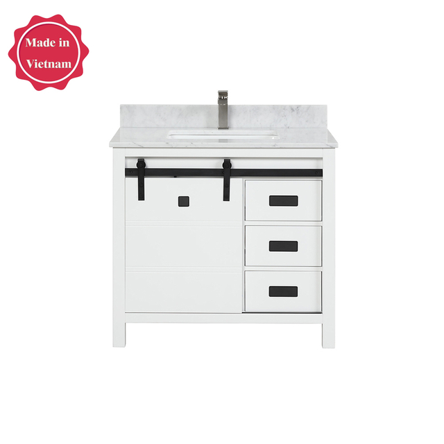 36inch white antique floor mounted Bathroom Vanity