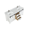 72 inch white traditional Bathroom Vanity for corner