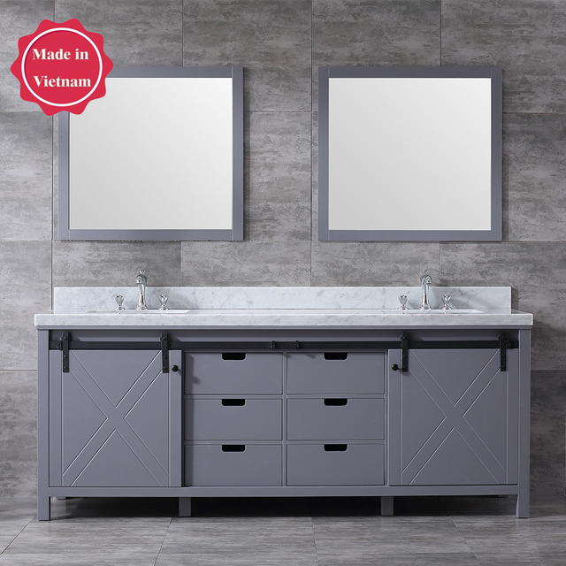 84 inch vintage grey Bathroom Vanity