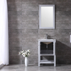 24inch grey bathroom vanity single sink solid wood cabinet 