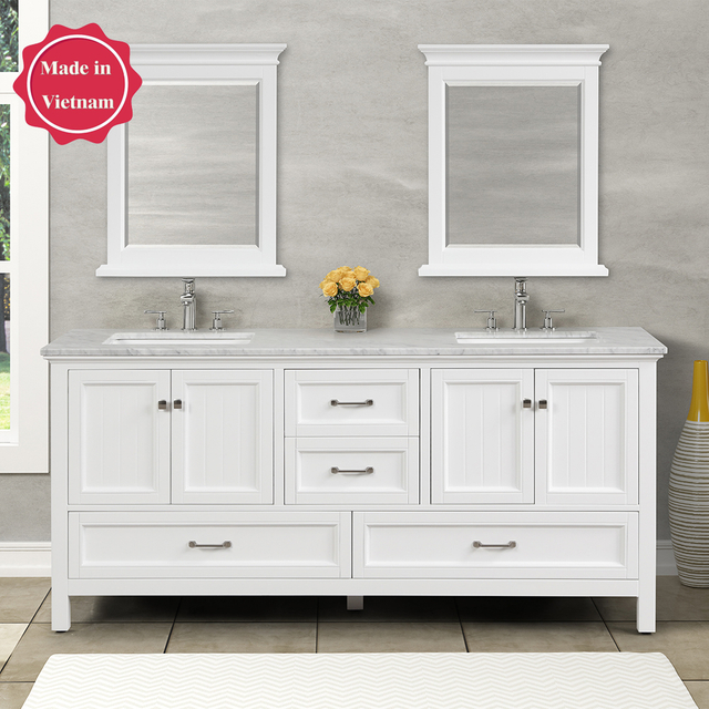 72 inch white free standing Bathroom Vanity