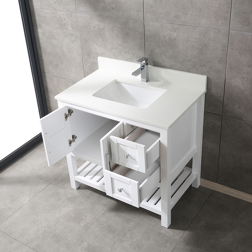 36 inch white modern free standing Bathroom Vanity