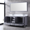 72 inch grey floor mounted Bathroom Vanity