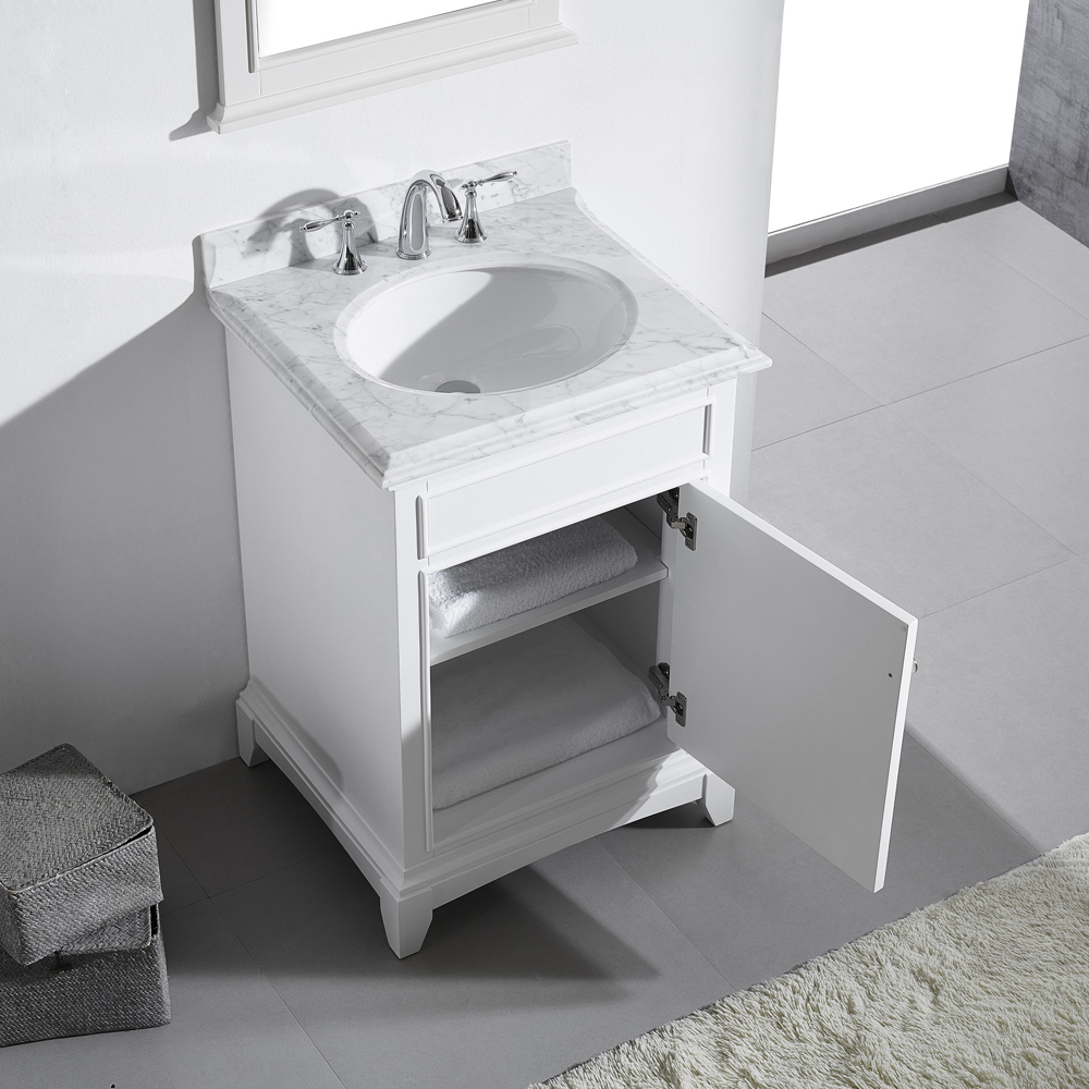 traditional white floor mounted Bathroom Vanity
