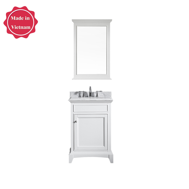 traditional white floor mounted Bathroom Vanity