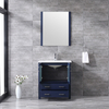 modern navy blue floor mounted Bathroom Vanity