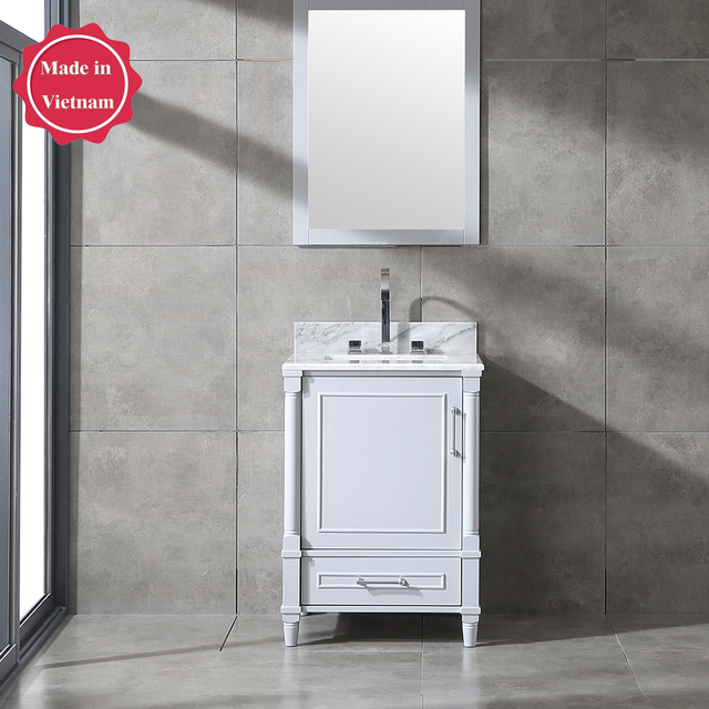 small gray floor mounted Bathroom Vanity