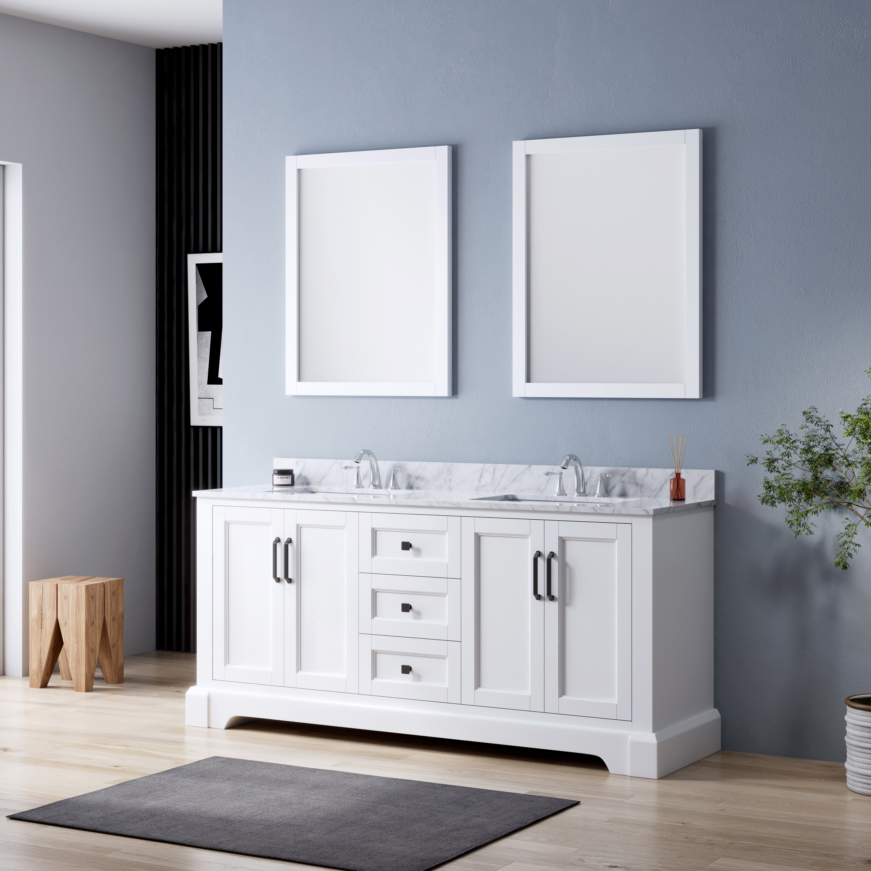 72 inch modern white Bathroom Vanity