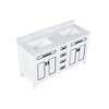 60 inch vintage white Bathroom Vanity with sink
