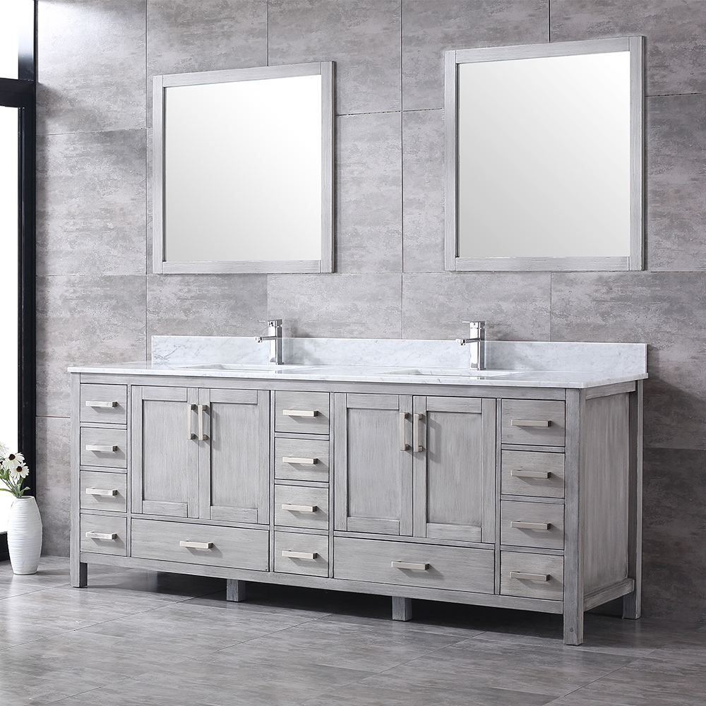 84 inch distressed grey wood Bathroom Vanity