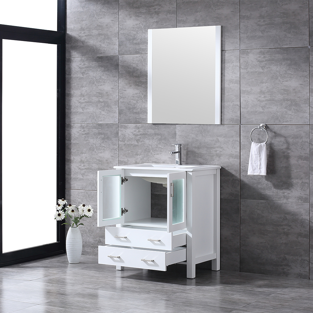 30 inch white free standing Bathroom Vanity