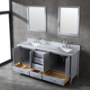 72 inch gray floor mounted Bathroom Vanity