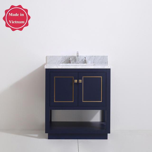 30 inch blue corner Bathroom Vanity
