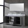 traditional 72 inch grey Bathroom Vanity