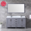 60 inch gray corner Bathroom Vanity