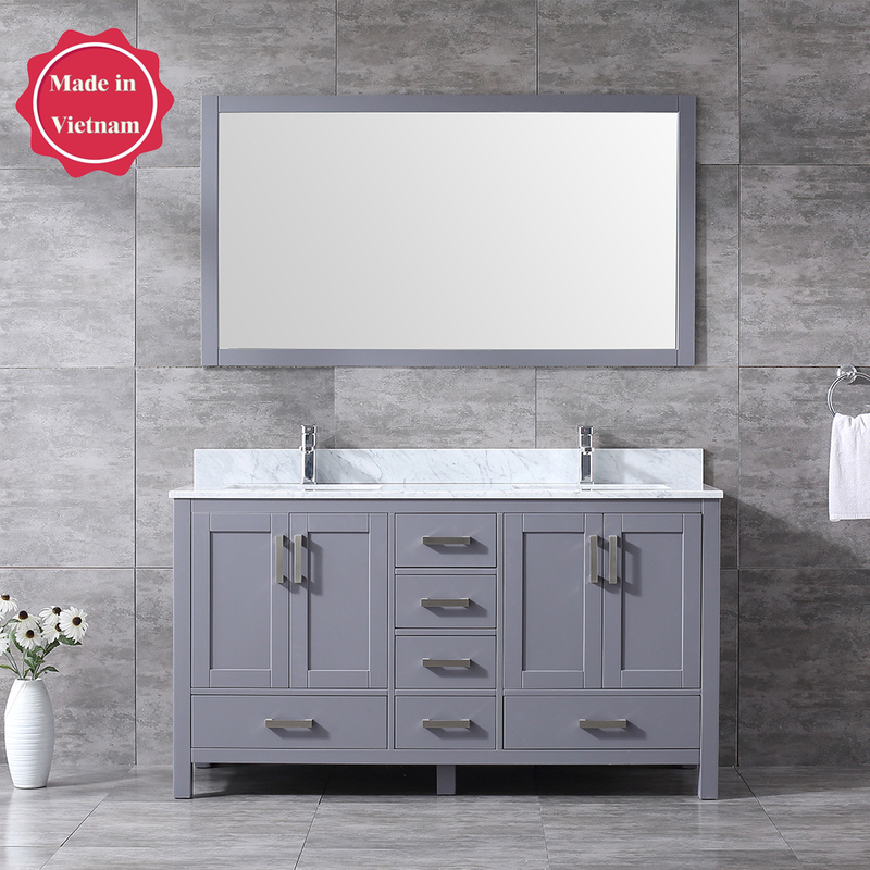 60 inch gray corner Bathroom Vanity