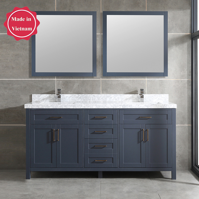 72 inch blue floor mounted Bathroom Vanity