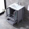 24 inch dark grey floor mounted Bathroom Vanity
