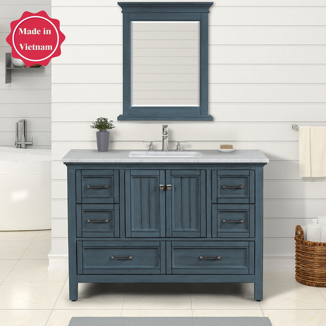 48 inch antique blue free standing Bathroom Vanity