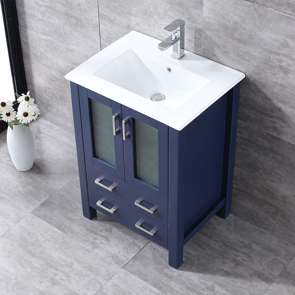small blue free standing Bathroom Vanity