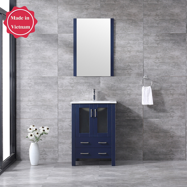 small blue free standing Bathroom Vanity