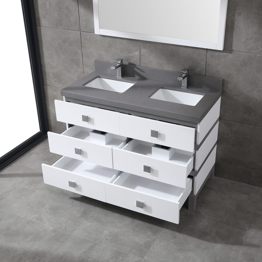 48 inch rustic grey Bathroom Vanity for floor