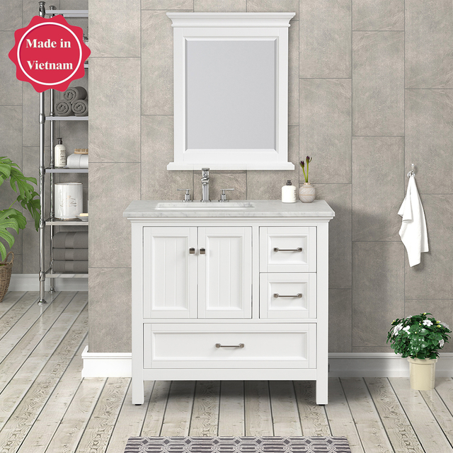 36 inch modern white free standing Bathroom Vanity