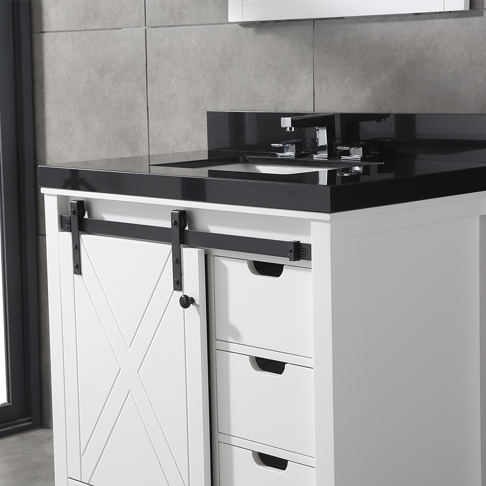36 inch white single sink floor mounted Bathroom Vanity