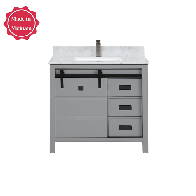 36 inch grey antique corner Bathroom Vanity