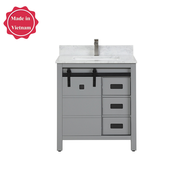 30 inch grey traditional free standing Bathroom Vanity
