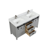 60 inch grey modern Bathroom Vanity for floor