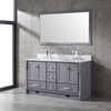 60 inch antique grey Bathroom Vanity with sink