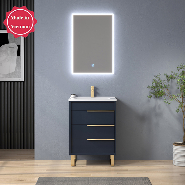 24 inch blue small floor mounted Bathroom Vanity