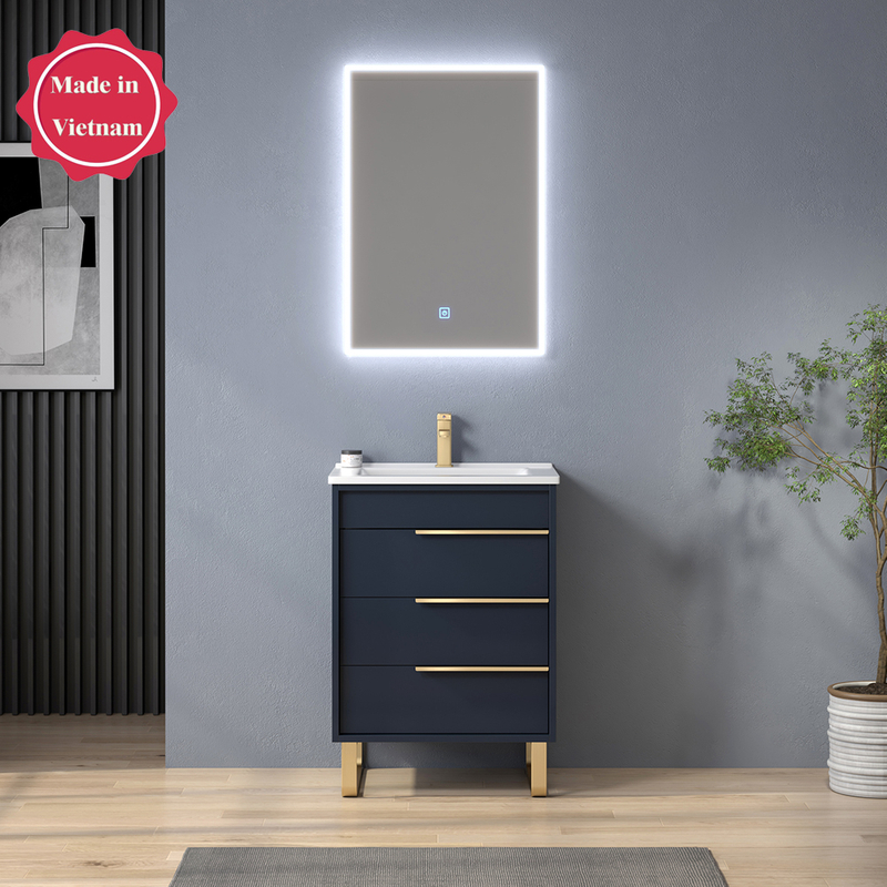 24 inch blue small floor mounted Bathroom Vanity