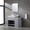 42 inch grey finishing single sink solid wood cabinet with 4" thickness top