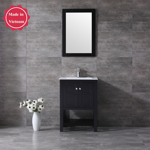 24 inch espresso corner Bathroom Vanity