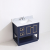 36 inch navy blue floor mounted Bathroom Vanity