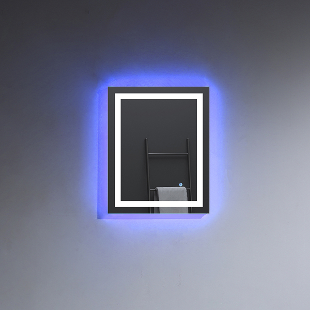 Anti-fog 24inch wall mounted LED mirror for bathroom