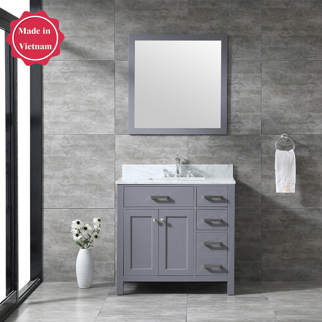 small 36 inch grey Bathroom Vanity