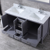 60 inch gray corner Bathroom Vanity
