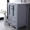 24 inch dark grey floor mounted Bathroom Vanity