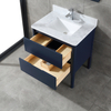 navy blue corner Bathroom Vanity