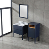 navy blue corner Bathroom Vanity