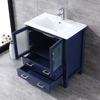 modern navy blue floor mounted Bathroom Vanity