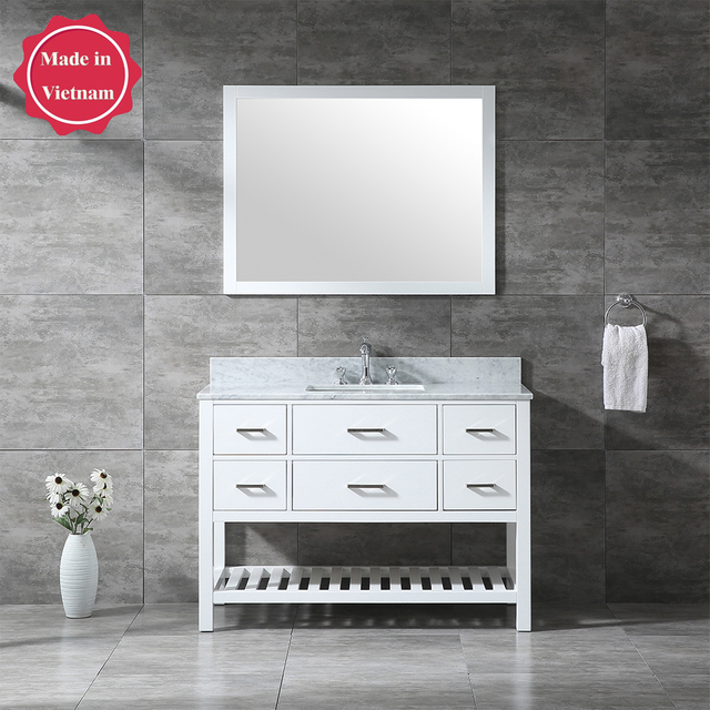 small 48 inch white Bathroom Vanity