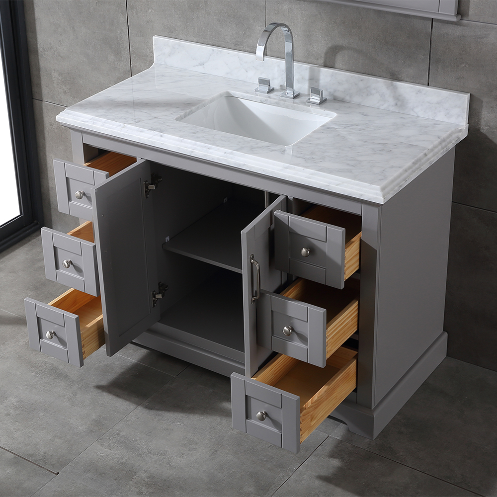 48 inch grey single sink Bathroom Vanity