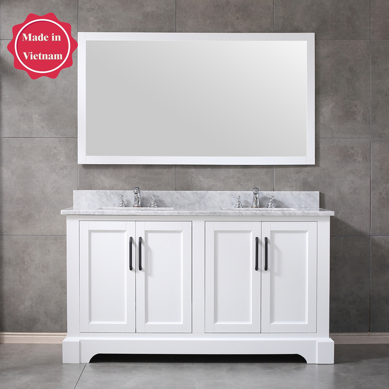 60 inch white free standing Bathroom Vanity