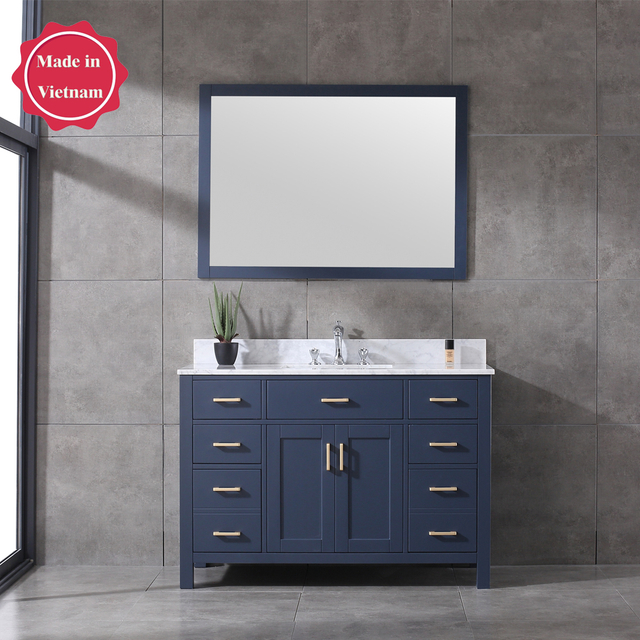 48 inch blue corner Bathroom Vanity