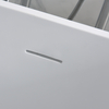 Square shape solid surface free standing matt white bathroom bathtub