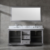 traditional 72 inch grey Bathroom Vanity